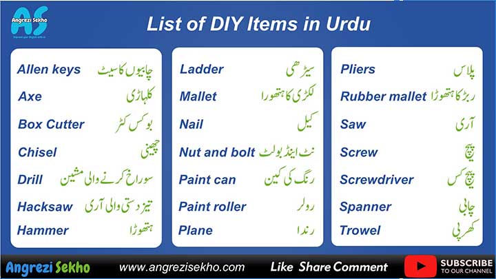Office-Items-Vocabulary-in-Urdu-Hindi